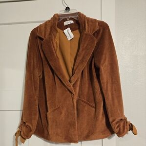 Brown Velvet Blazer